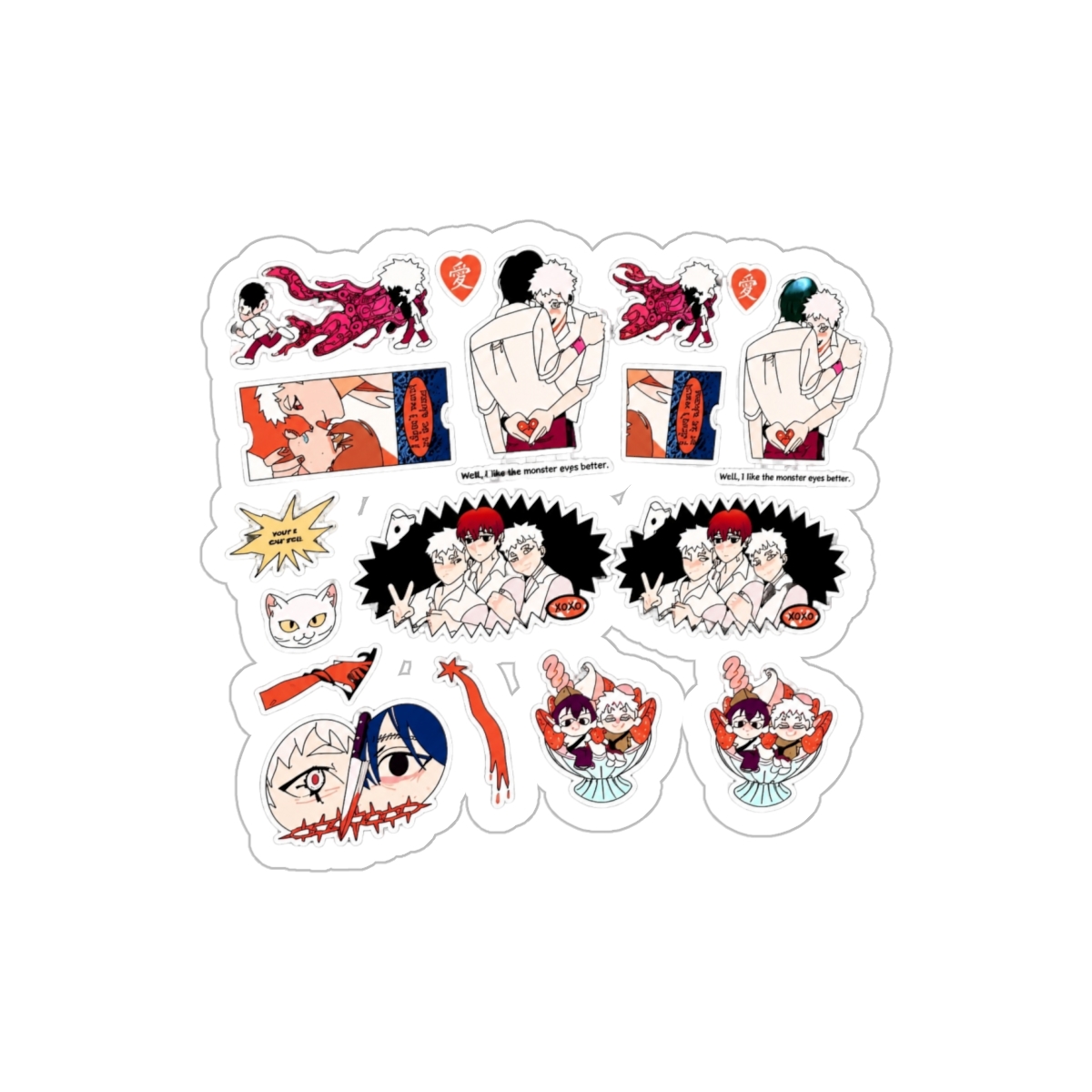 the summer hikaru died clear sticker sheets 8x5" - alternate angle 2, merchandise